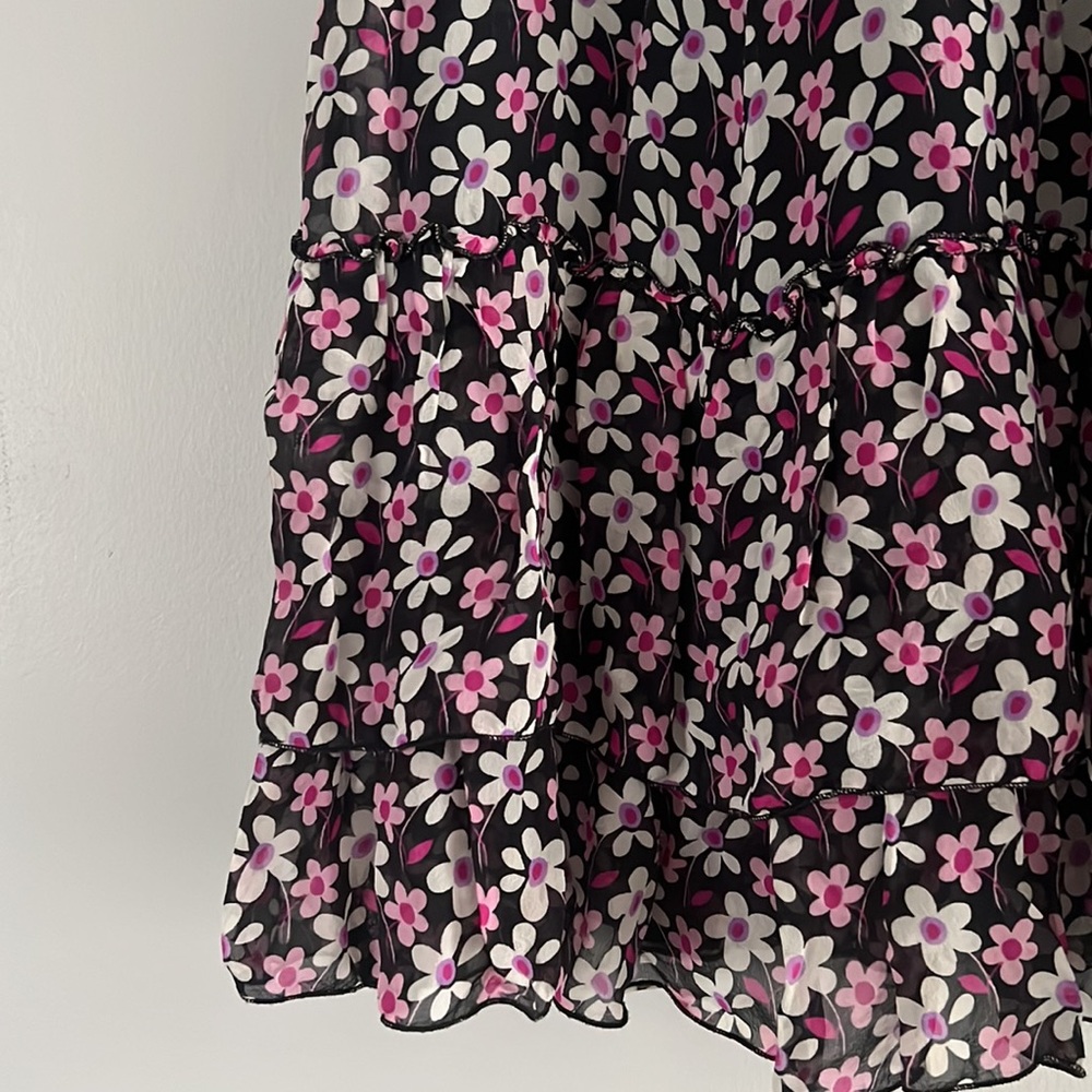 Beautiful Flowered Marella Mini Skirt 100% Silk